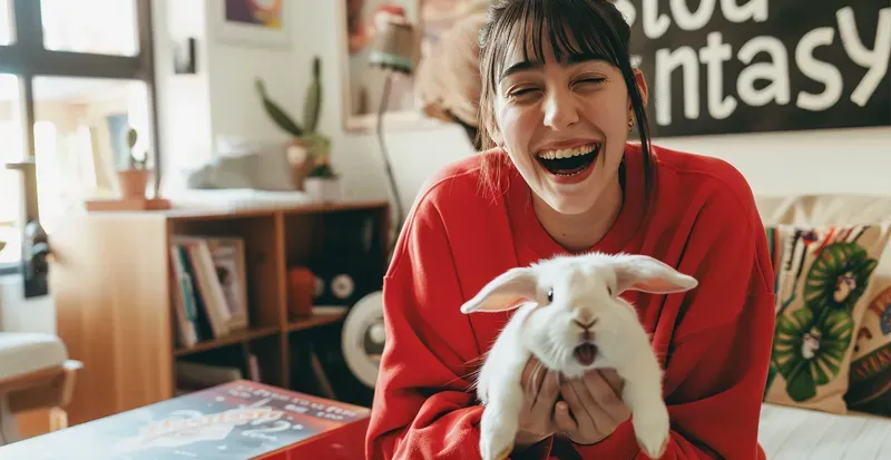 Women And Their Pets In Happy Moments