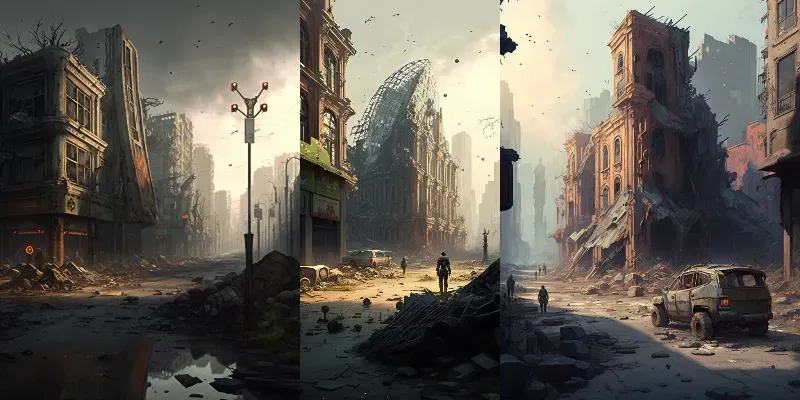 Post Apocalyptic Cities generated by undefined
