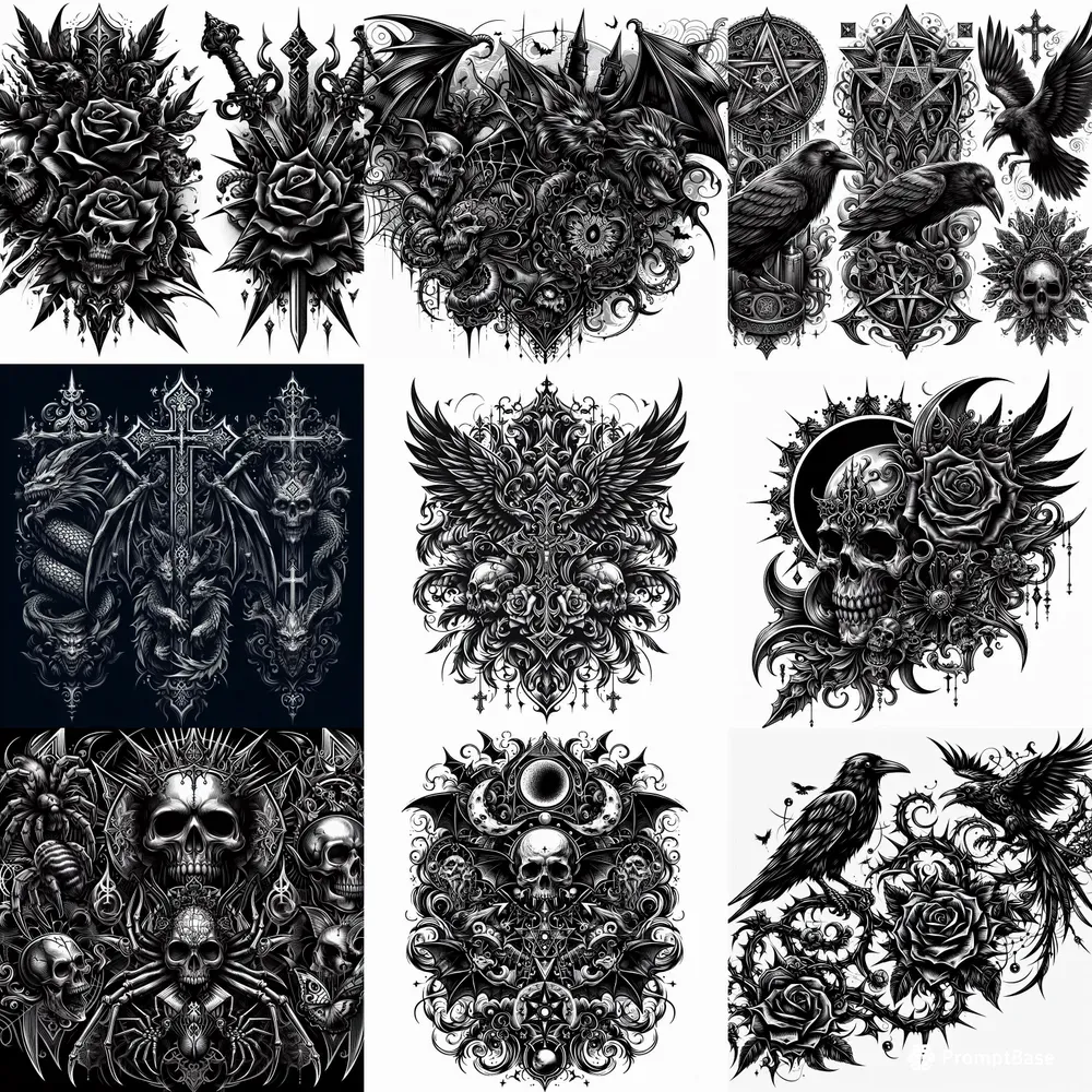 Intricate Gothic Tattoo Designs