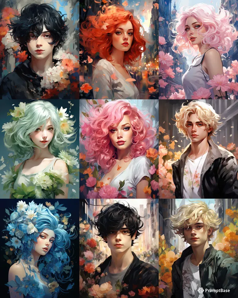 Anime Characters With Flowers