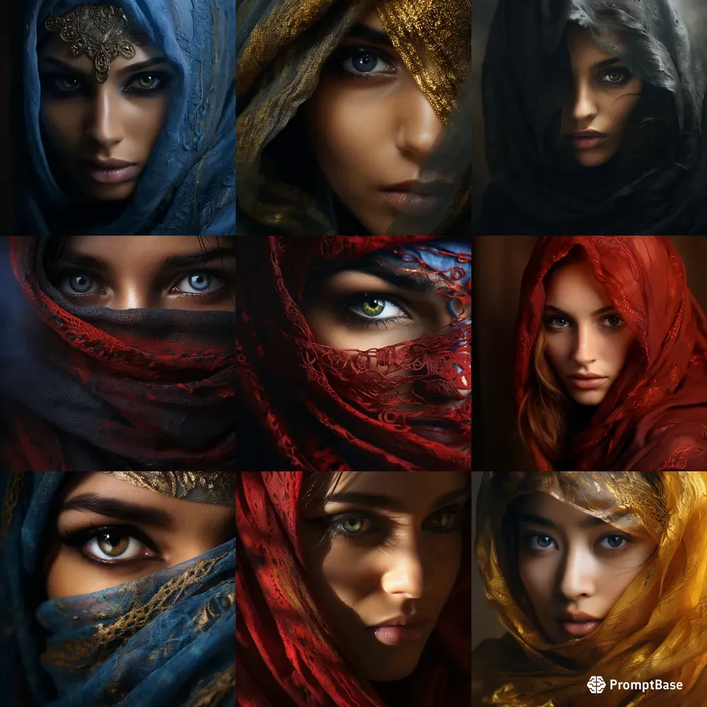 Mysterious Women In Scarves