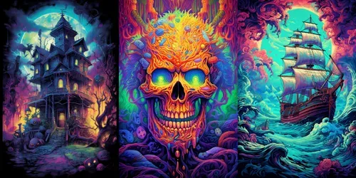 Vibrant Psychedelic Illusions generated by midjourney