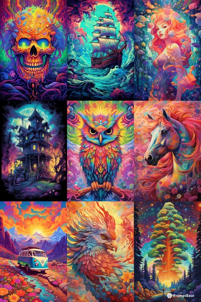 Vibrant Psychedelic Illusions