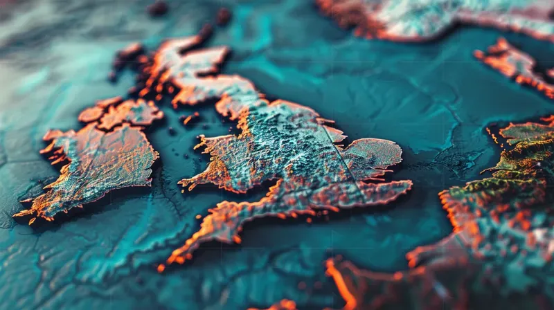 3D Country Maps Close Up Views