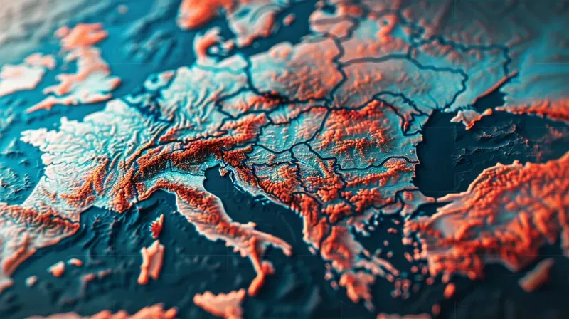 3D Country Maps Close Up Views