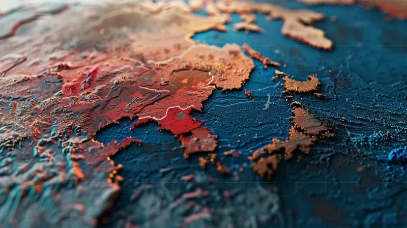 3D Country Maps Close Up Views