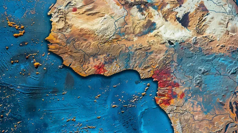 3D Country Maps Close Up Views