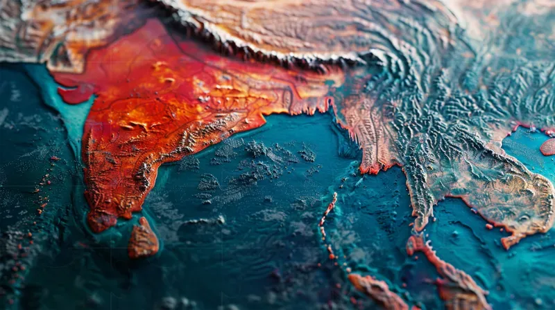 3D Country Maps Close Up Views