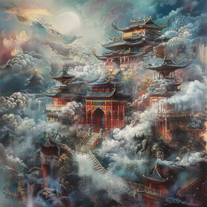 Chinese Mythical Landscapes Illustrations