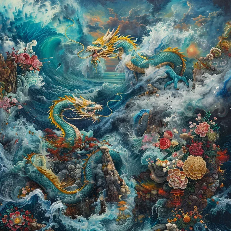 Chinese Mythical Landscapes Illustrations