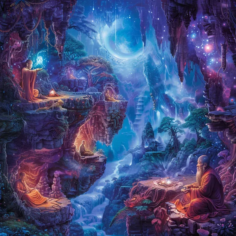 Chinese Mythical Landscapes Illustrations