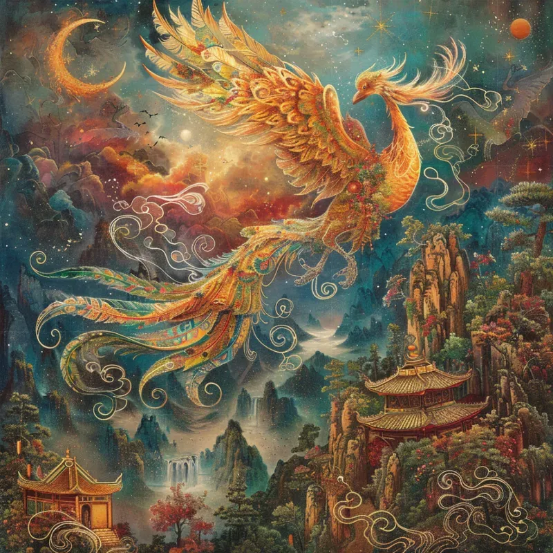 Chinese Mythical Landscapes Illustrations
