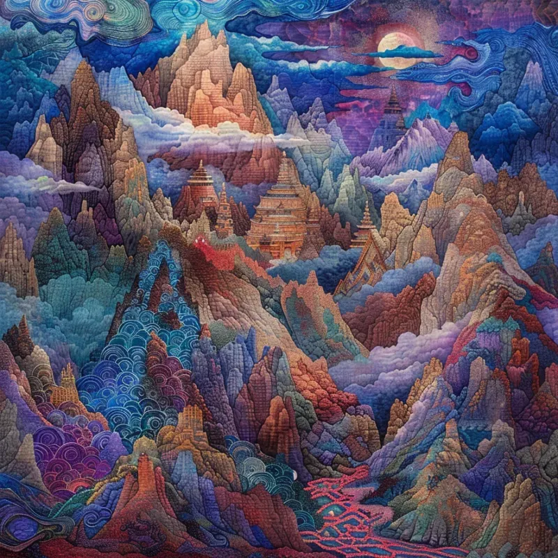 Chinese Mythical Landscapes Illustrations
