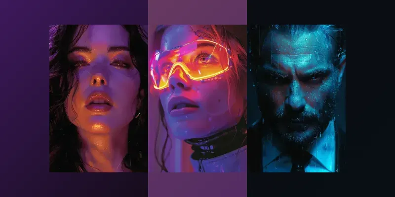 Futuristic Cyberpunk Portraits generated by undefined