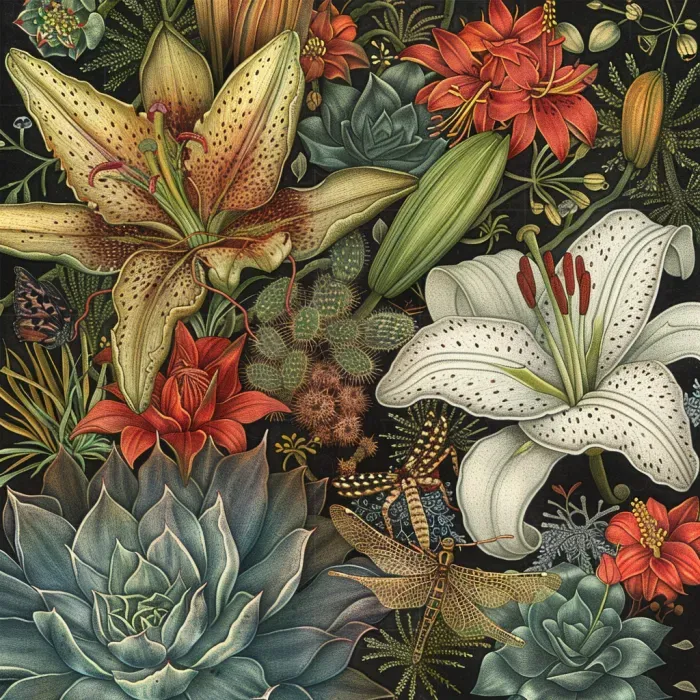 Vintage Botanical Wonderland Artwork