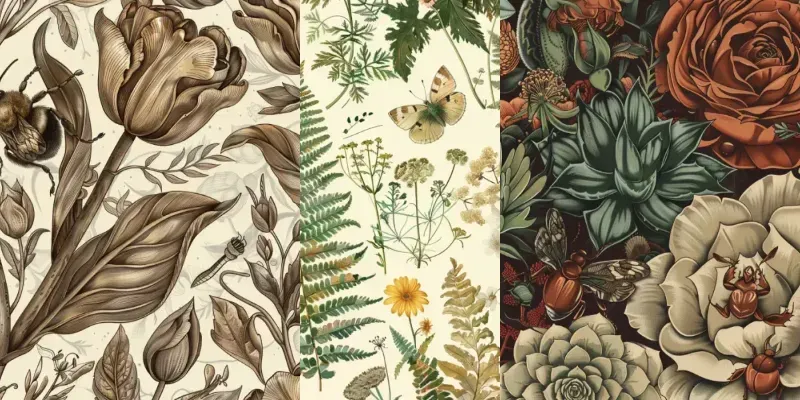 Vintage Botanical Wonderland Artwork generated by undefined
