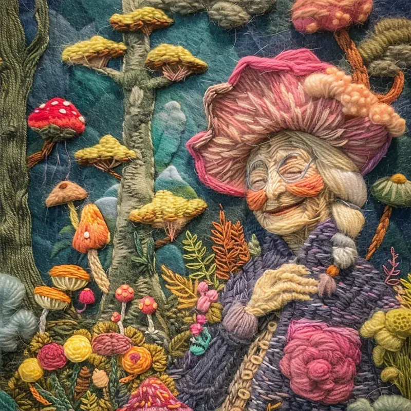 Enchanting Felt Embroidery Illustrations