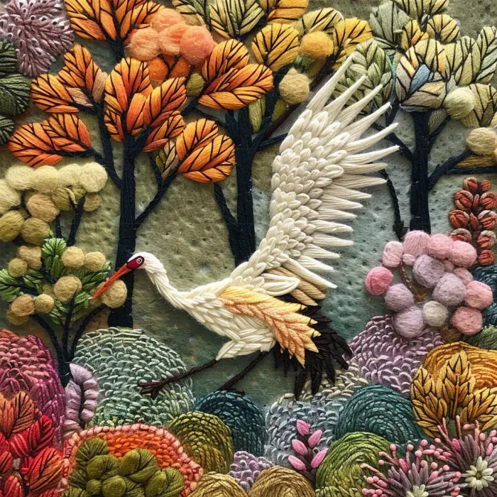 Enchanting Felt Embroidery Illustrations