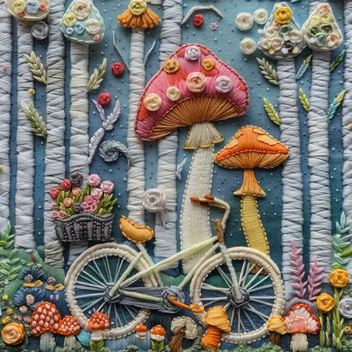 Enchanting Felt Embroidery Illustrations