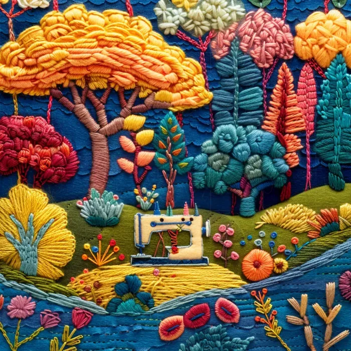 Enchanting Felt Embroidery Illustrations