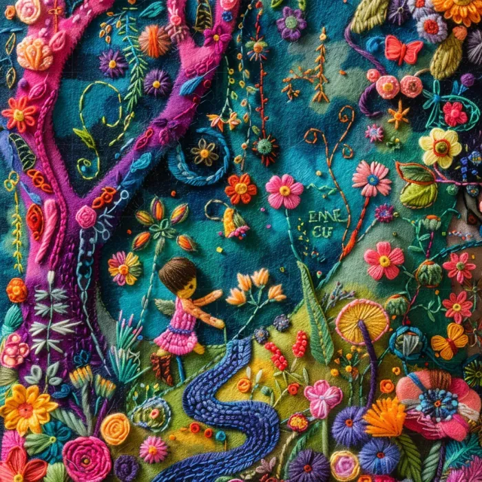 Enchanting Felt Embroidery Illustrations