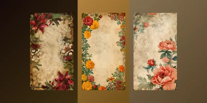 Vintage Floral Junk Journal Designs generated by undefined