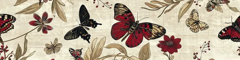 Vintage Botanical Pattern Washi Tapes