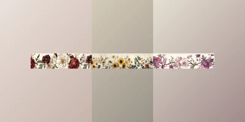 Vintage Botanical Pattern Washi Tapes generated by undefined