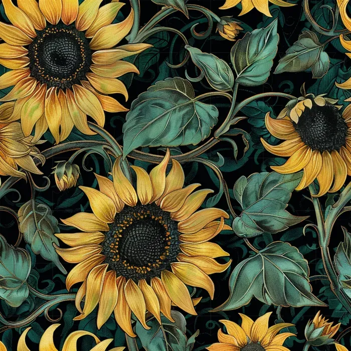 Intricate Vintage Botanical Floral Art