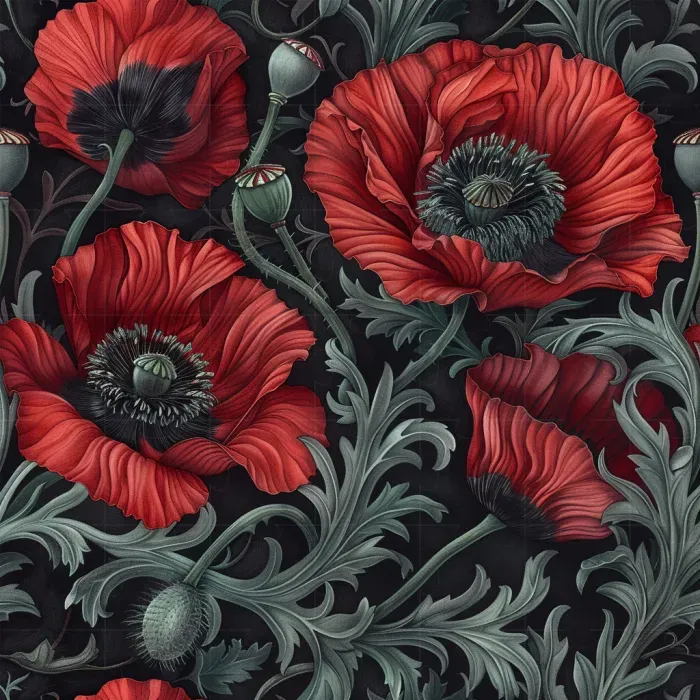 Intricate Vintage Botanical Floral Art