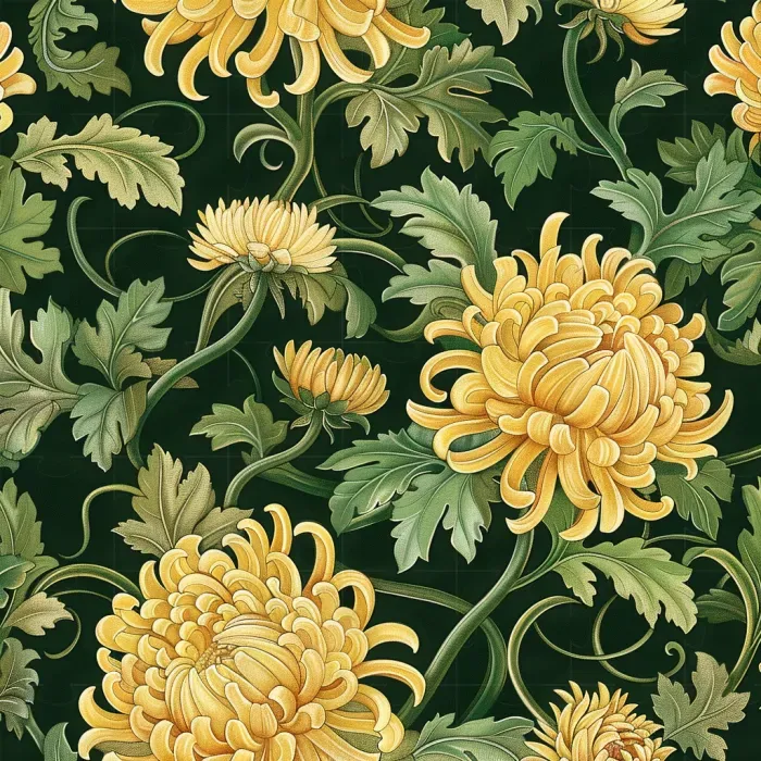 Intricate Vintage Botanical Floral Art