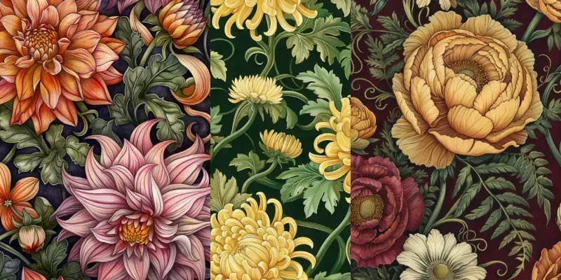 Intricate Vintage Botanical Floral Art generated by undefined