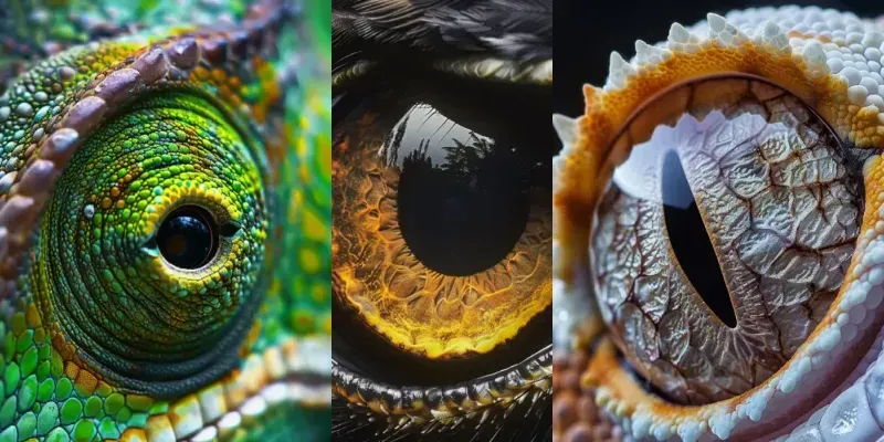 Realistic Animal Eye Macro Photos generated by undefined