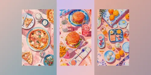 Delightfully Cute Food Illustrations generated by midjourney