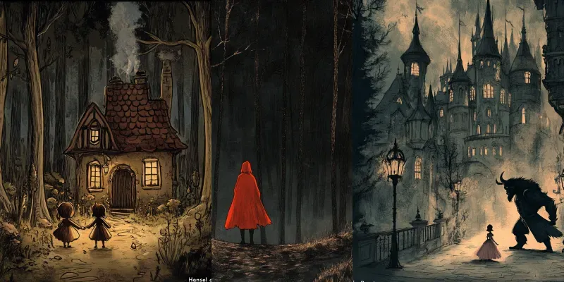 Dark Fantasy Fairy Tale Scenes generated by undefined