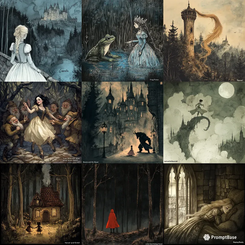Dark Fantasy Fairy Tale Scenes