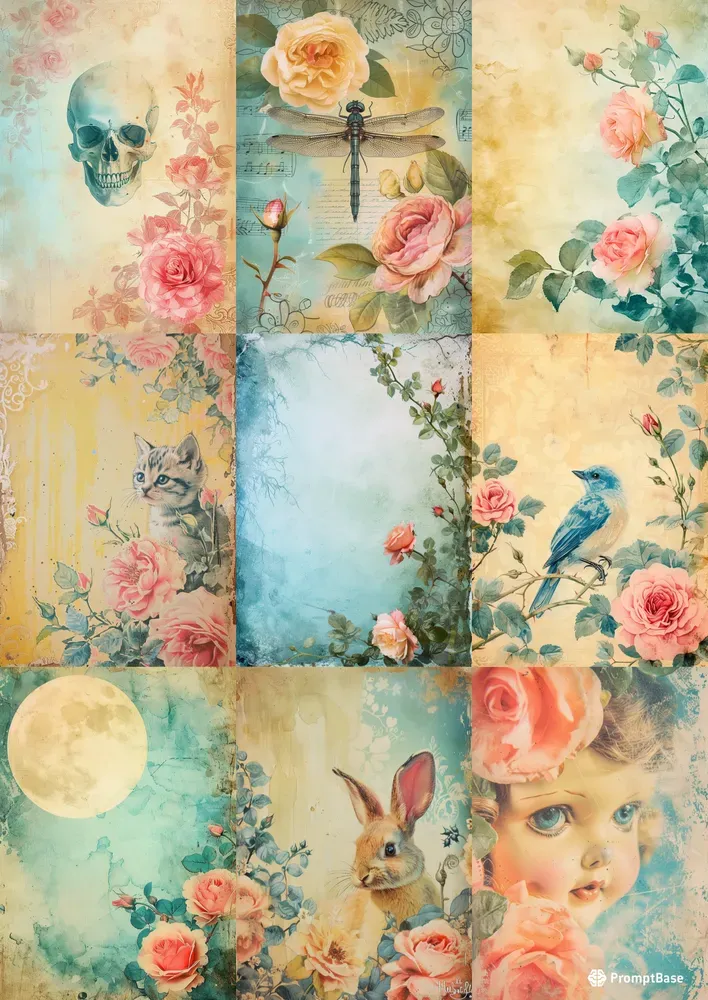 Vintage Junk Journal Pages