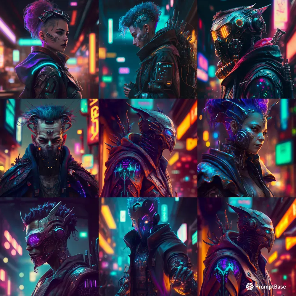Fantasy Characters In An Alien City