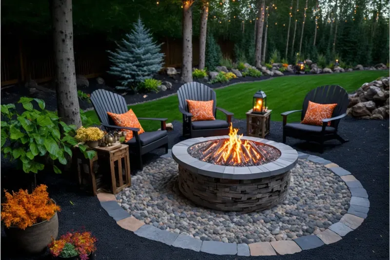 Outdoor Mood Stone Campfires