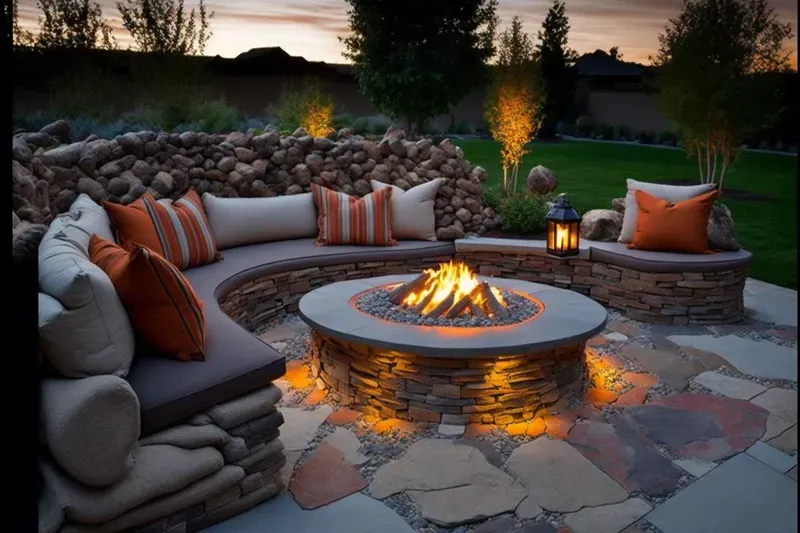 Outdoor Mood Stone Campfires