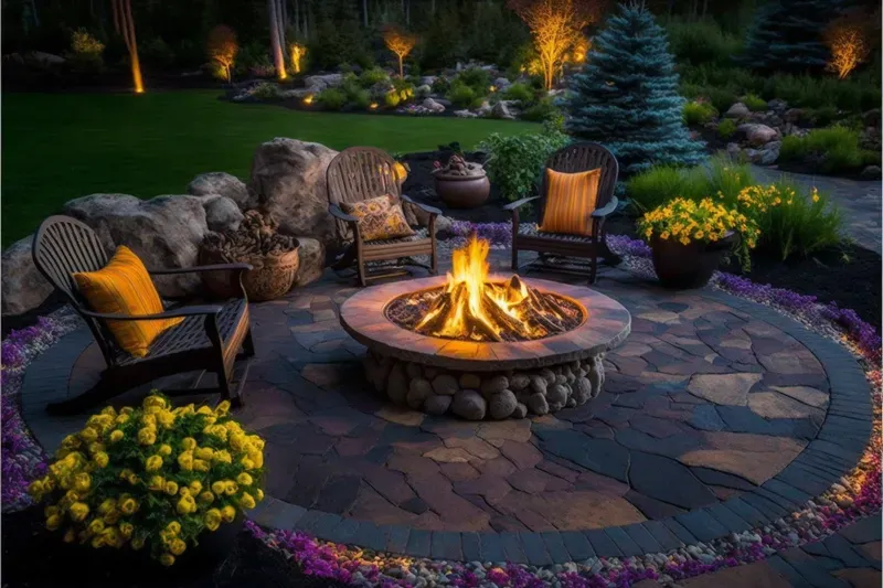 Outdoor Mood Stone Campfires