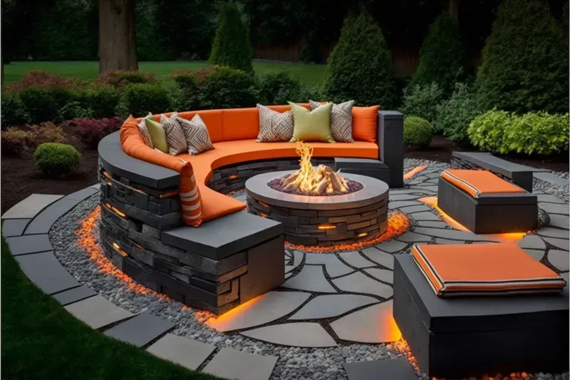 Outdoor Mood Stone Campfires