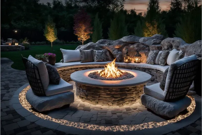 Outdoor Mood Stone Campfires