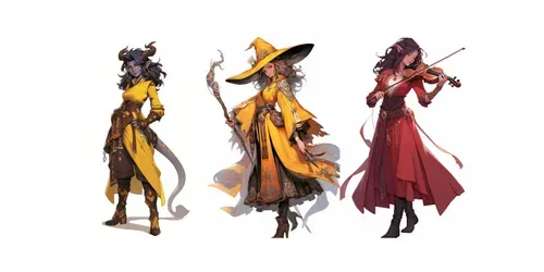 DnD Pc Character Art Illustrations generated by midjourney