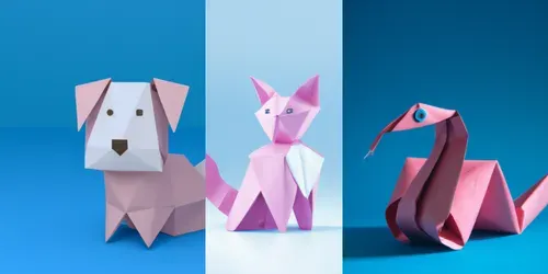 Cute Animal Paper Foldings generated by dalle