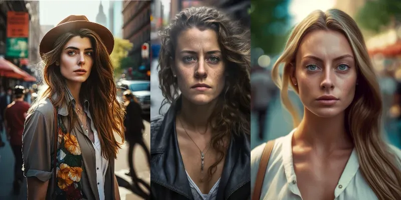 Beautiful Girl Portraits generated by undefined