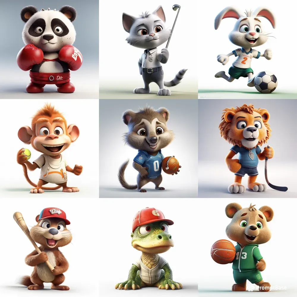 Cute Anthropomorphic Character Animals
