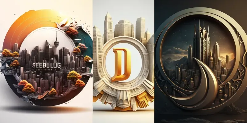 Custom 3D City Logo Designs generated by undefined