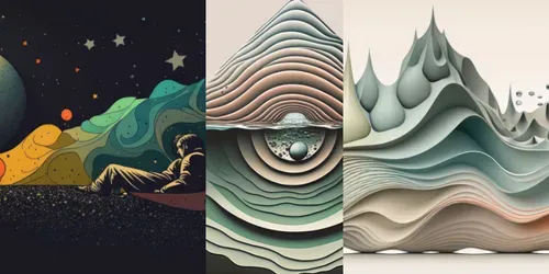 Abstract Website Header Images generated by midjourney