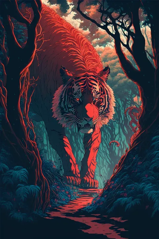 Colorful Japanese Art Illustrations Of Animals